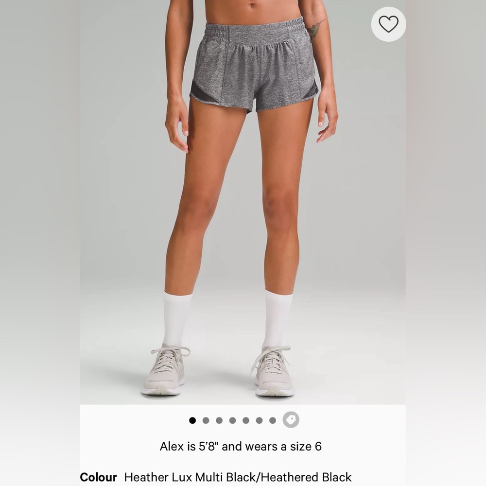 Heather lux multi black / Heathered black shorts. Size 6.